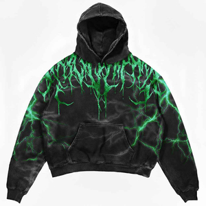 Sudadera con Capucha Estilo Hip Hop, con Efecto Desgastado y Bajo sin Rematar, Impresión Personalizada, Servicio OEM, 100% Algodón, Corte Regular, Secado Rápido y Transpirable - Product Image 1
