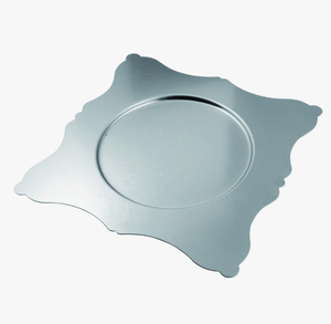 Assiette de Présentation Décorative de Mariage en Argent Poli Miroir de Qualité Supérieure, Design Tendance et Classique, Élégance Raffinée, Idéal pour l'Exportation - Product Image 1