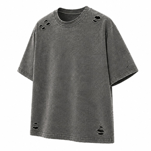 T-shirt unisexe vierge à col rond, nouveau design personnalisé, anti-rétrécissement, 100 % coton tricoté, confortable, respirant, écologique, séchage rapide - Product Image 3