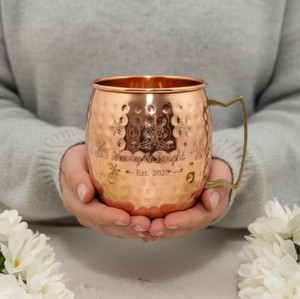 Pure Copper Drinking <b>Mug</b> Handmade Reusable Metal Cup Wholesale Drinkware Kitchen Home Bar Dining Tableware - Product Image 2