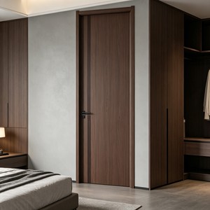 Nouvelles portes intérieures pré-montées en bois massif, PVC, MDF, résistantes à l'humidité, avec panneaux en mélamine pour salle de bain et maison - Product Image 3