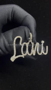 Custom " Louni " Name Pendant Iced Out Moissanite Diamond Hip Hop Necklace Jewelry For Men Women - Product Image 4