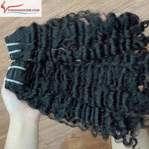 Las mejores ofertas para paquetes de cabello humano vietnamita rizado birmano negro con puntas gruesas, sin caída ni enredos. - Product Image 5