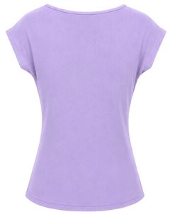 Camiseta de Cuello Redondo con Estampado de Flores de Lavanda para Mujer, Personalizada por el Fabricante, Blusa Informal de Manga Corta para Verano, Suave, Transpirable, para Uso Diario - Product Image 2