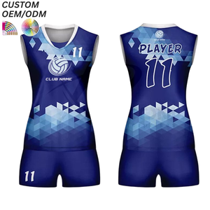 Ensemble de sport de volley-ball personnalisé en polyester respirant à 100 %, maillot et short, séchage rapide, support OEM ODM, vente en gros - Product Image 4