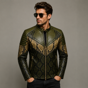 Nouvelle veste en cuir décontractée pour homme, tenue d'hiver, design motard, poches avant, chauffante et respirante, épaisse - Product Image 1