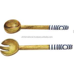 ชุดช้อนไม้อาเคเซียแข็งแข็งเซิร์ฟเวอร์สลัดผลไม้เครื่องครัวโต๊ะอาหารอุปกรณ์ตกแต่งโต๊ะรับประทานอาหารราคาดีที่สุด - Product Image 4