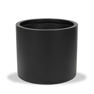Juego de Macetas Cilíndricas Minimalistas de Fibra de Vidrio Negra para Uso en Interiores y en el Suelo con Diseño Clásico - Product Image 2