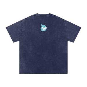 Trendy <b>Distressed</b> Wash Tee Shirt Urban Fashion Casual Cotton <b>Top</b> Unique Faded Finish Comfortable Lightweight Wear for Men Women - Product Image 4