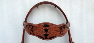 Cabezada de Cuero Genuino Personalizable Hecha en India, Brida de Cuero Estilo Western Kanpur - Product Image 4