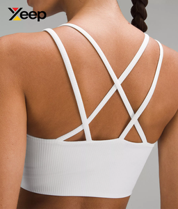XEEP Women Yoga Sports <b>Bra</b> XC-SB-156 Solid Simple Breathable Adjustable <b>Straps</b> Removable Pads High Support Quick Dry - Product Image 4