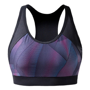 Custom High Support Women Sports Bra Breathable Polyester Yoga Gym <b>Running</b> Workout Top With Removable <b>Pads</b> OEM Sublimation - Product Image 6