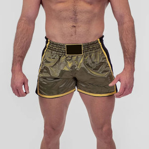 Pantalones Cortos de Satén para Hombre, Color Sólido Negro y Verde Oliva, Cintura Elástica, Estilo Casual con Raya Lateral, Tejido Transpirable - Product Image 1