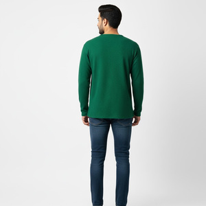 Chemises thermiques pour hommes de haute qualité, personnalisables OEM ODM - Tissu respirant en maille 180g, coupe classique, manches longues, personnalisable - Product Image 3