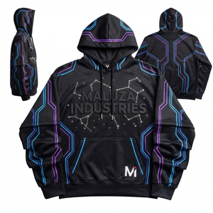 Ventes en gros de sweats à capuche brodés et imprimés unisexes en polaire avec logo personnalisé 100% coton écologique, chauds pour l'hiver, streetwear - Product Image 1