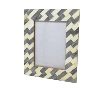 Marco de Fotos de Madera y Metal con Incrustaciones de Hueso, Diseño Indio, Hecho a Mano, Marco Único para Decoración de Mesa o Pared, Precio al por Mayor - Product Image 2