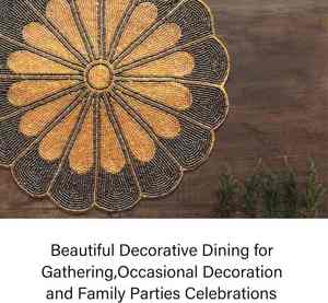 Nuevo Mantel Individual de Vidrio con Cuentas Bordadas a Mano con Diseño Floral de 5mm de Grosor para Eventos Festivos y Decoración de Mesa en Tendencia para el Hogar - Product Image 6