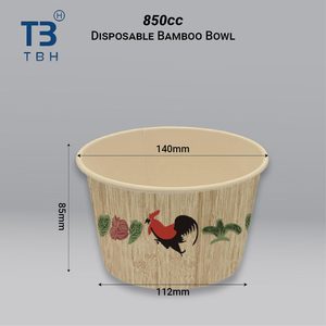 Meilleures ventes : Bol à salade en papier de bambou avec couvercle, 390cc, 520cc, 850cc, du fournisseur malaisien, idéal pour les stands alimentaires, cafés, fêtes et événements - Product Image 4