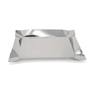 Irregular Aluminium Decorative Tray Multi-Functional Coastal Minimalist Abstract Design Handcrafted Single Piece - Product Image 2