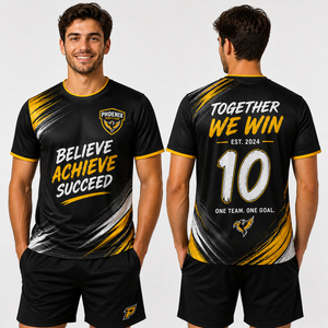 T-shirts d'équipe personnalisés, uniformes sportifs pour clubs scolaires, tee-shirts de sport en polyester, conception de logo, fabricant, approvisionnement en gros, OEM, fabricant professionnel - Product Image 3