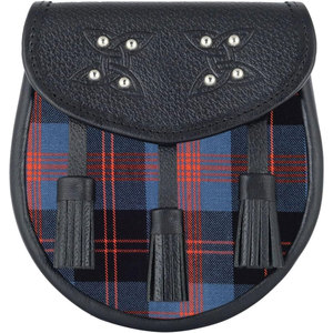 Tartan écossais en cuir haut de gamme fait main, Sporran, fierté écossaise, pochette pour kilt, accessoire de kilt personnalisable - Product Image 1