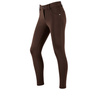 Pantalon d'équitation sportif pour femme Enrobe, taille mi-haute, fermeture éclair, en cuir PU et polyester, emballage personnalisé, avec inserts en silicone pour l'équitation - Product Image 5