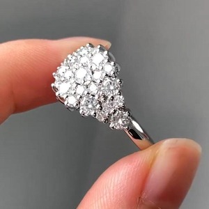 Lab Grown Diamond Prong Set Brilliant Cut 14K <b>Gold</b> Minimalist Proposal Wedding <b>Ring</b> High Sparkle <b>Cocktail</b> <b>Ring</b> Women's /IGI - Product Image 2