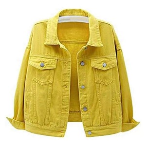 <b>Custom</b> Made Women <b>Denim</b> <b>Jacket</b> Solid Color Vintage Washed Cotton <b>Denim</b> Autumn Breathable Casual Streetwear Wholesale OEM - Product Image 6