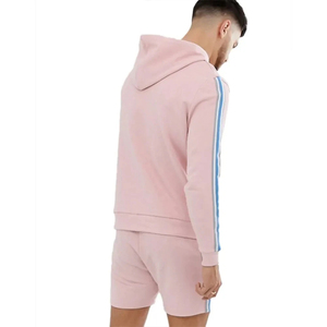เสื้อฮู้ดดี้สีพื้นแบบหนาสำหรับผู้ชายรุ่นยอดนิยม และชุดเซ็ตเสื้อฮู้ดดี้ระบายอากาศพร้อมโลโก้สั่งทำสำหรับผู้ชาย - Product Image 6
