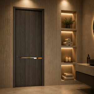 Proveedor Vietnamita de Alta Calidad, Puerta Compuesta de Madera con Estructura de Material Personalizable, Puerta Interior Impermeable, Puertas WPC - Product Image 5