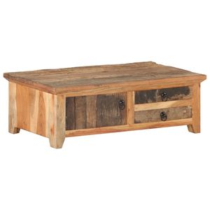 Table basse en bois d'acacia massif récupéré, ton bois naturel, pour une décoration intérieure élégante - Product Image 1