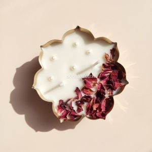 Bougie artisanale de luxe en forme de lotus pour la décoration de la maison |   Bol décoratif pour bougie flottante |   Fournisseur en gros Inde - Product Image 5