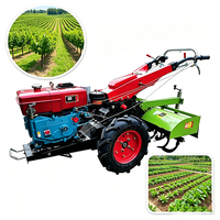 Motoculteur portatif pour l'agriculture, mini-tracteur à deux roues de 18 CV
