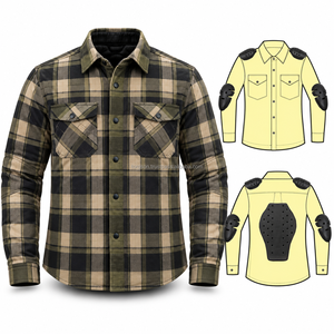 High Quality Motorbike <b>Flannel</b> Shirt With Kevlar Lining Durable Construction & Comfortable Fit For Riding Travel & Casual Wear - Product Image 1