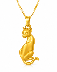 Cute Cat Animal Lover Necklace 18k Gold Plated 925 Sterling Silver Charm Pendant Handmade Pet <b>Memorial</b> <b>Gift</b> Jewelry - Product Image 3
