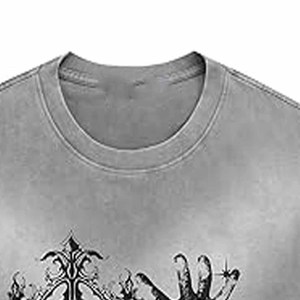 เสื้อยืดคอกลมแขนสั้นผ้าคอตตอนหนาน้ำหนักมากสำหรับผู้ชาย เสื้อยืดออกกำลังกายวิ่งจ๊อกกิ้งแบบสั่งทำพิเศษสำหรับผู้ชาย - Product Image 2