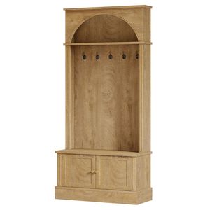 5 Double <b>Hook</b> Entrance Hanger Coat Rack and <b>Shoe</b> Cabinet Storage Rack Dual Purpose Coat Stand - Product Image 5