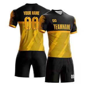 Uniformes de Fútbol a Bajo Precio y con MOQ Bajo, Conjuntos de Fútbol con Diseño Sublimado Personalizado, con Nombre y Número de Equipo Personalizados - Product Image 4