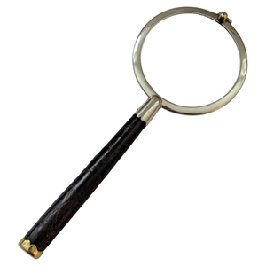 Loupe de poche de luxe avec cadre en laiton antique et poignée en résine imprimé léopard pour la lecture, la bijouterie, la décoration de bureau, ou comme cadeau - Product Image 6