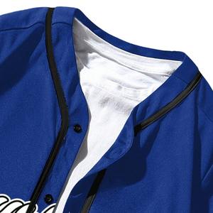 Camiseta de Béisbol Personalizada para Hombre, Estilo Deportivo Urbano, con Estampado Gráfico de Letras, Botones, Manga Corta, Hombros Caídos y Corte Holgado - Product Image 4