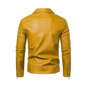 เสื้อแจ็คเก็ตหนัง PU สีดำสำหรับผู้ชาย มีฮู้ด สไตล์นักขี่มอเตอร์ไซค์ ปิดด้วยซิป ทรงเข้ารูป เหมาะสำหรับใส่ในฤดูใบไม้ร่วง - Product Image 6