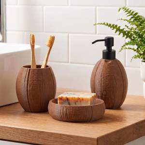 Ensemble de salle de bain en bois écologique avec design en bois naturel pour les soins personnels quotidiens et l'utilisation à domicile - Product Image 5