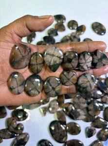 Colgante de Piedra Preciosa Natural de Chiastolita Marrón, Cabujón de Cristal Pulido, Chiastolita Natural para Joyería - Product Image 5