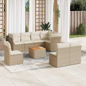 Ensemble de canapés de jardin beige crème - Product Image 1