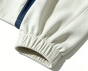 Chándal Unisex con Capucha, Estampado a Rayas Blancas y Azul Marino, Cierre de Cremallera, Bolsillos Laterales, Estilo Deportivo Casual, Ropa de Invierno, Corte Holgado - Product Image 5
