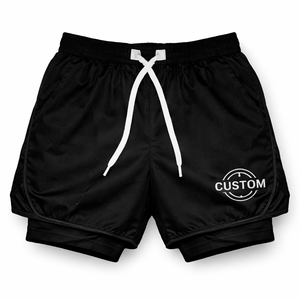 Custom Solid Summer Pickleball <b>Shorts</b> OEM 2-in-1 Compression Liner Front Logo Men's Athletic Performance Quick Dry Sports <b>Shorts</b> - Product Image 1