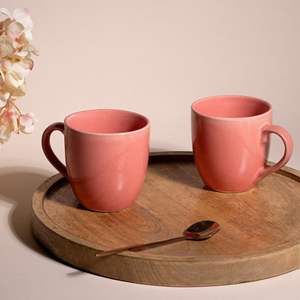 Juegos de Café de Cerámica de Color Sólido, Modernos y de Lujo, 200 ml, Ecológicos, Duraderos, Portátiles, Color Rosa Brillante, para Oficina y Hogar, Regalo Ideal - Product Image 4