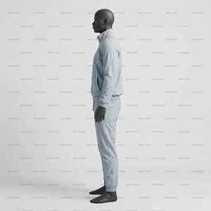 Ensemble survêtement homme en nylon coupe-vent personnalisé, veste et pantalon de jogging, couleurs contrastées, léger - Product Image 5