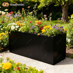 Jardinière carrée américaine en acier galvanisé noir de 133 L, sans assemblage requis, pour l'intérieur et l'extérieur - Product Image 4
