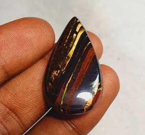 Natura Best Quality Black <b>Iron</b> Tiger Oval Cut Agate Stone Jewelry Wholesale Price Handmade Natural 25-35mm <b>5</b>-9g Bulk Supply - Product Image 1